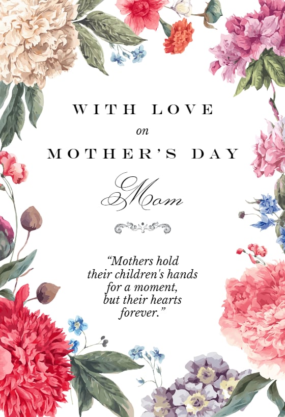 Kartka na Dzień Matki z nadrukiem Garden Glory