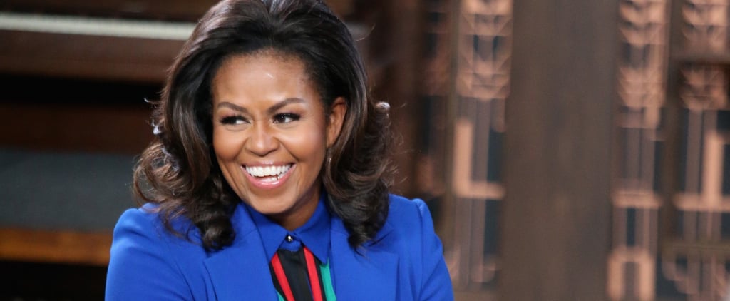 Michelle Obama Blue Elie Saab Suit 2019