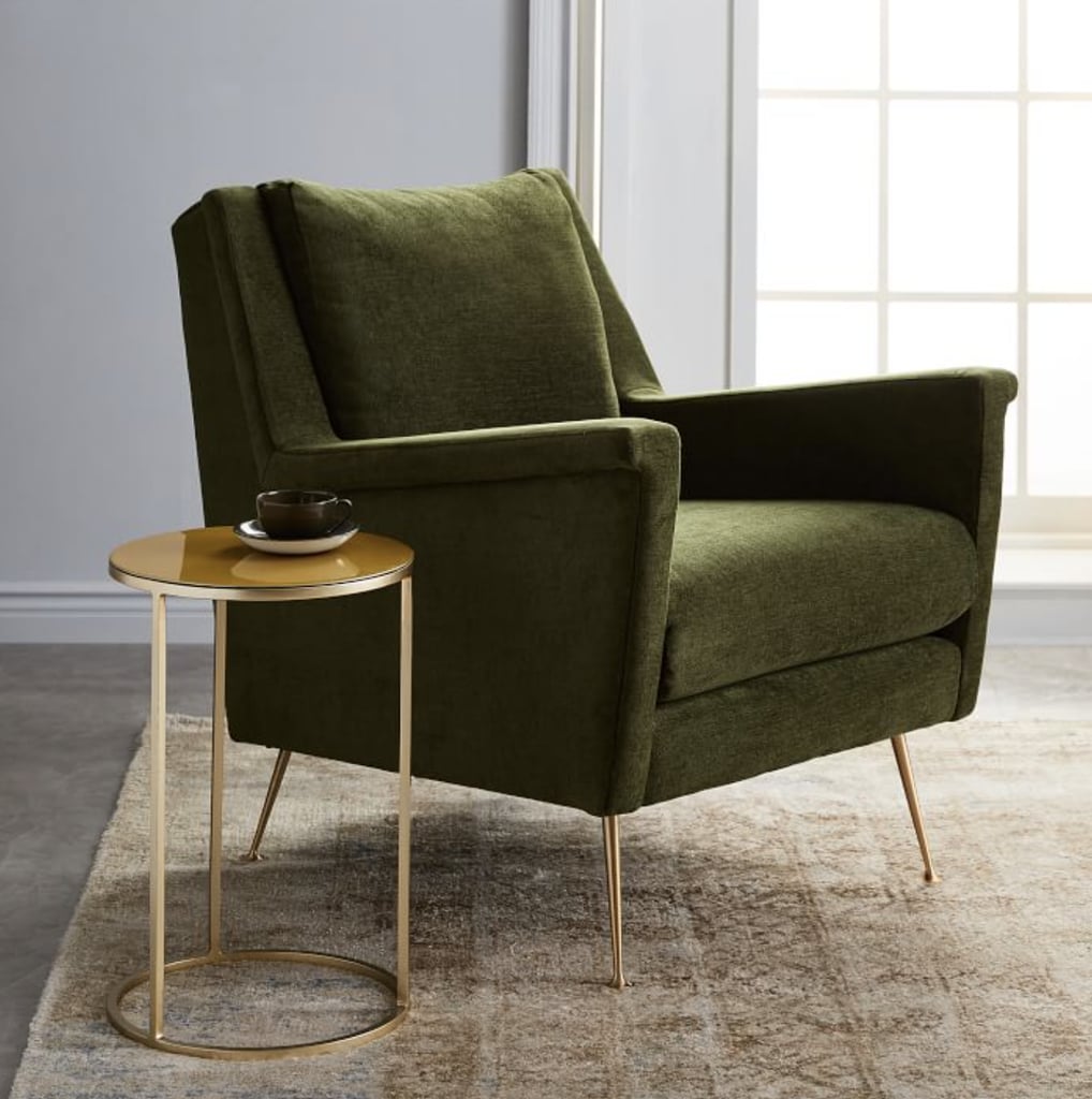A Unique Accent Chair: West Elm Carlo Mid-Century Chair