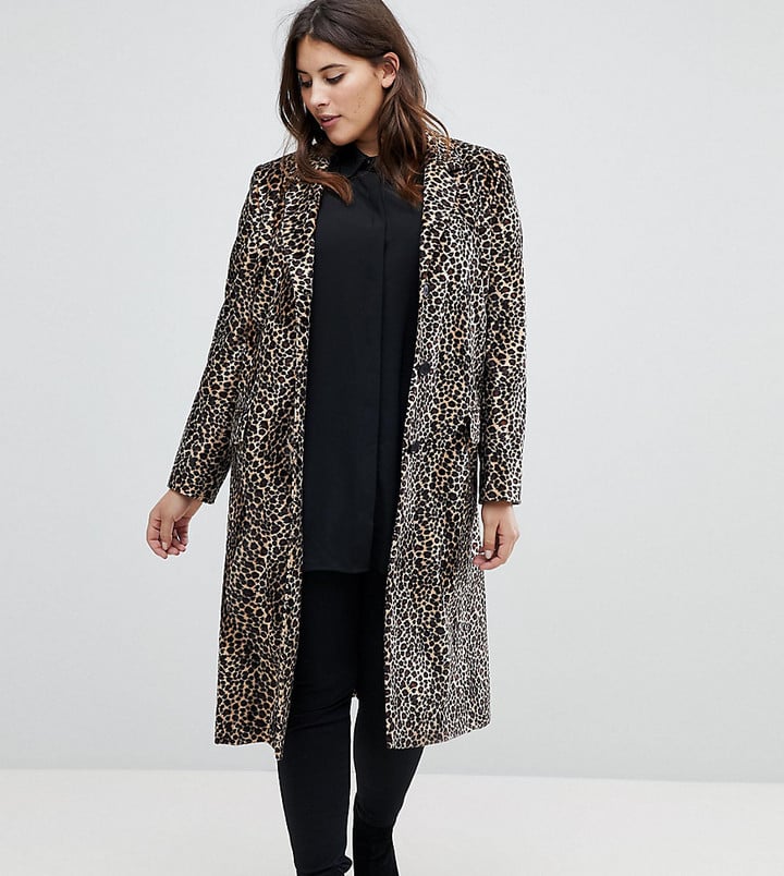 Helene Berman Plus Leopard Print College Coat