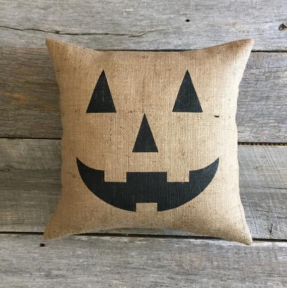 Jack-o'-Lantern Pillow Cover