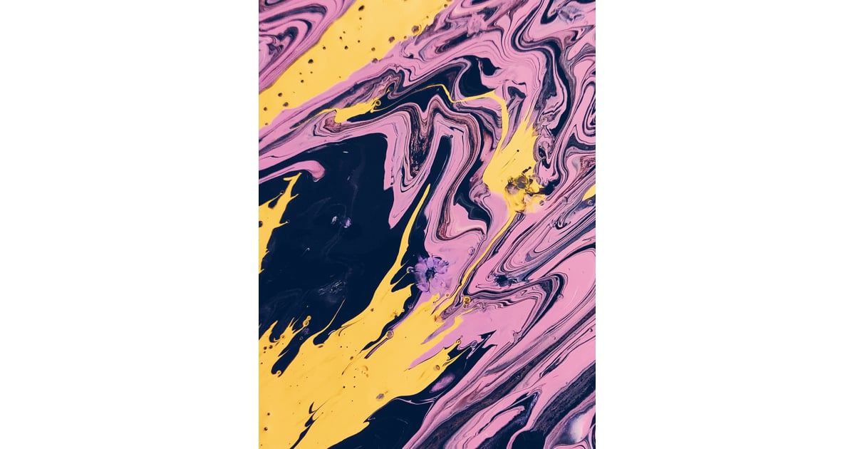 Purple and Yellow Paint Phone Wallpaper | Best iOS 14 ...