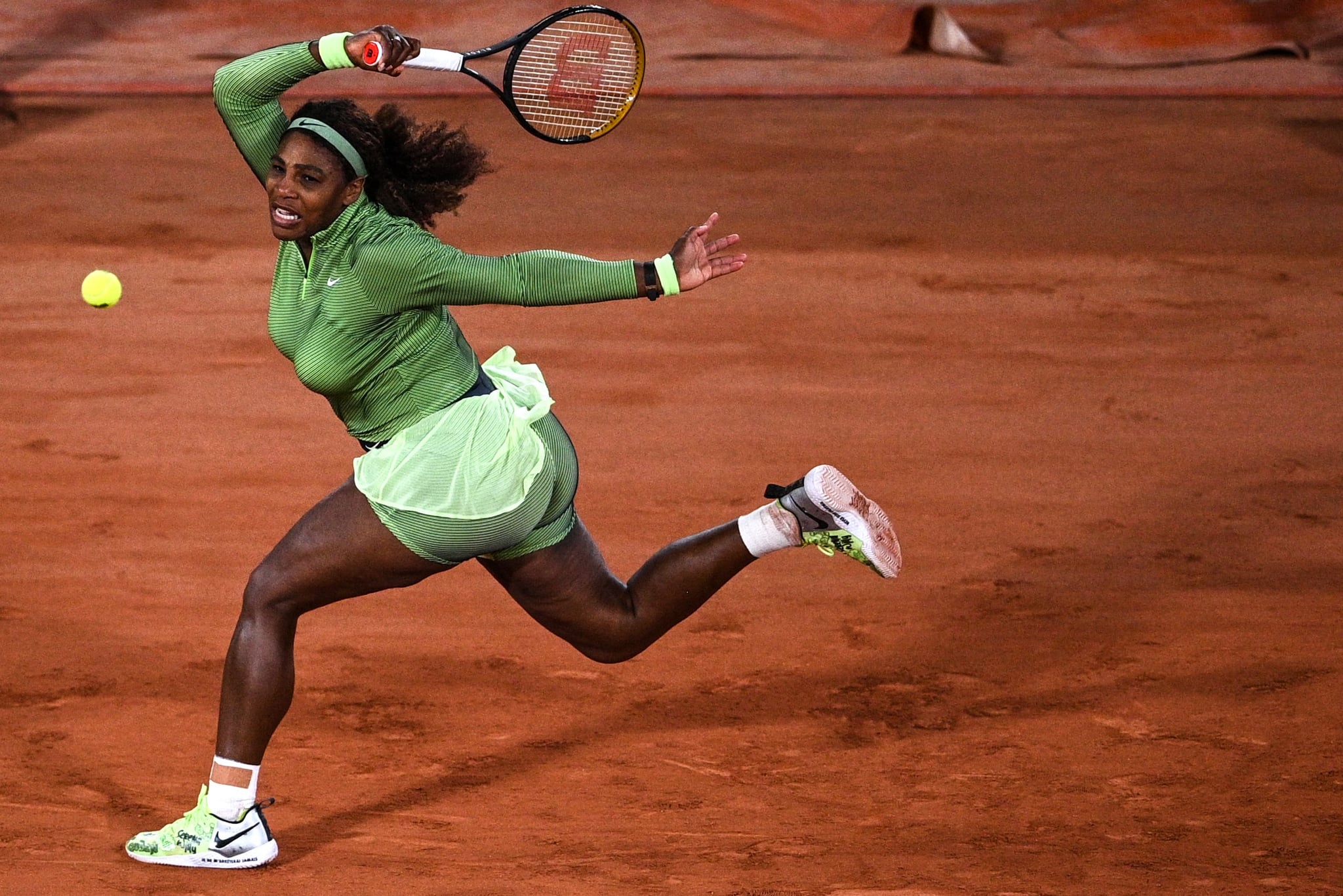 Serena Williams Custom Neon Green Nike French Open Sneakers Popsugar Fitness