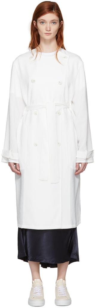 Acne Studios White Anghelica Trench Coat