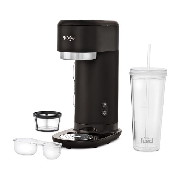 Mr. Coffee SingleServe Iced and Hot Coffee Maker with Reusable Tumbler