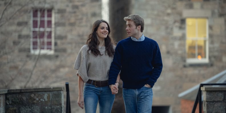 Ed McVey and Meg Bellamy as Prince William and Kate Middleton in "The Crown" Season 6