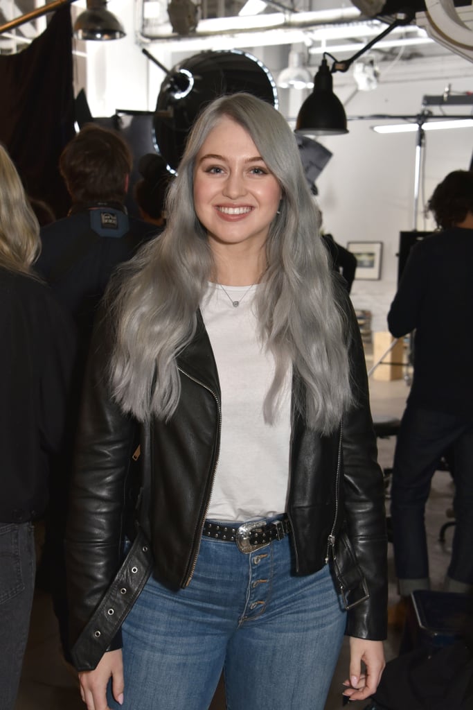 Iskra Lawrences Silver Gray Hair January 2019 Popsugar Beauty 4625