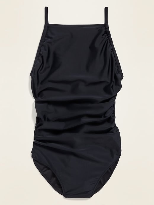 High Square-Neck One-Piece Swimsuit