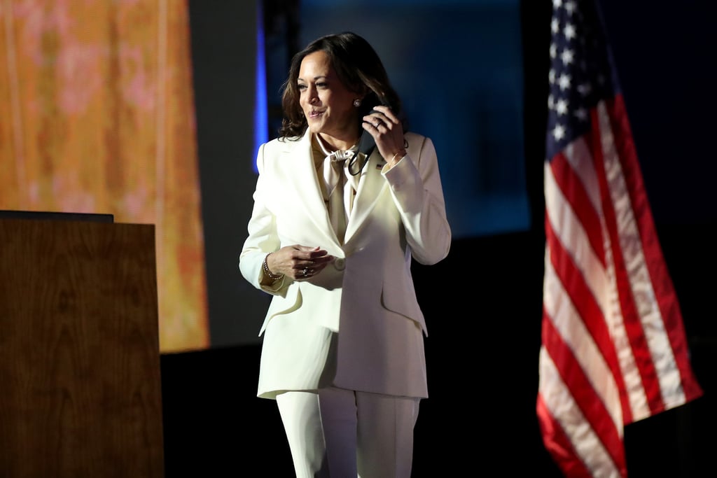 Vice President-Elect Kamala Harris Wearing Her White Pantsuit to Address the Nation