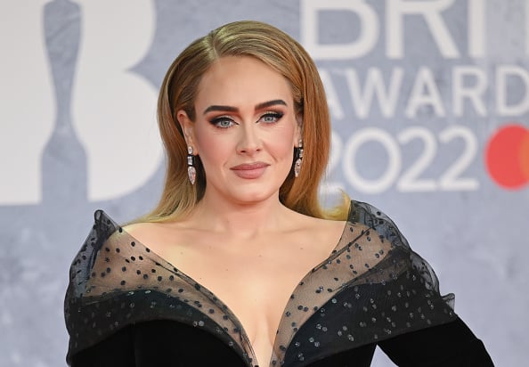 LONDON, ENGLAND - FEBRUARY 08: (EDITORIAL USE ONLY) Adele attends The BRIT Awards 2022 at The O2 Arena on February 08, 2022 in London, England. (Photo by Karwai Tang/WireImage)