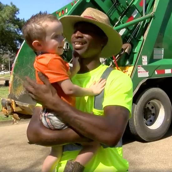Little Boy Bonds With Garbage Men
