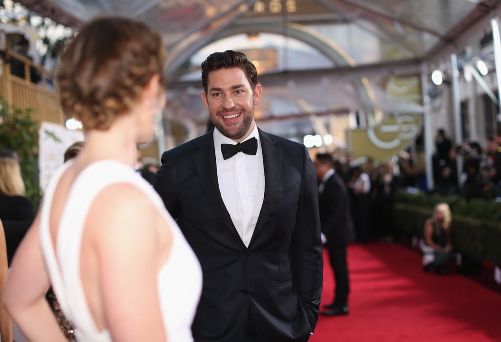 John Krasinski only had eyes for Emily Blunt on their way into the show.