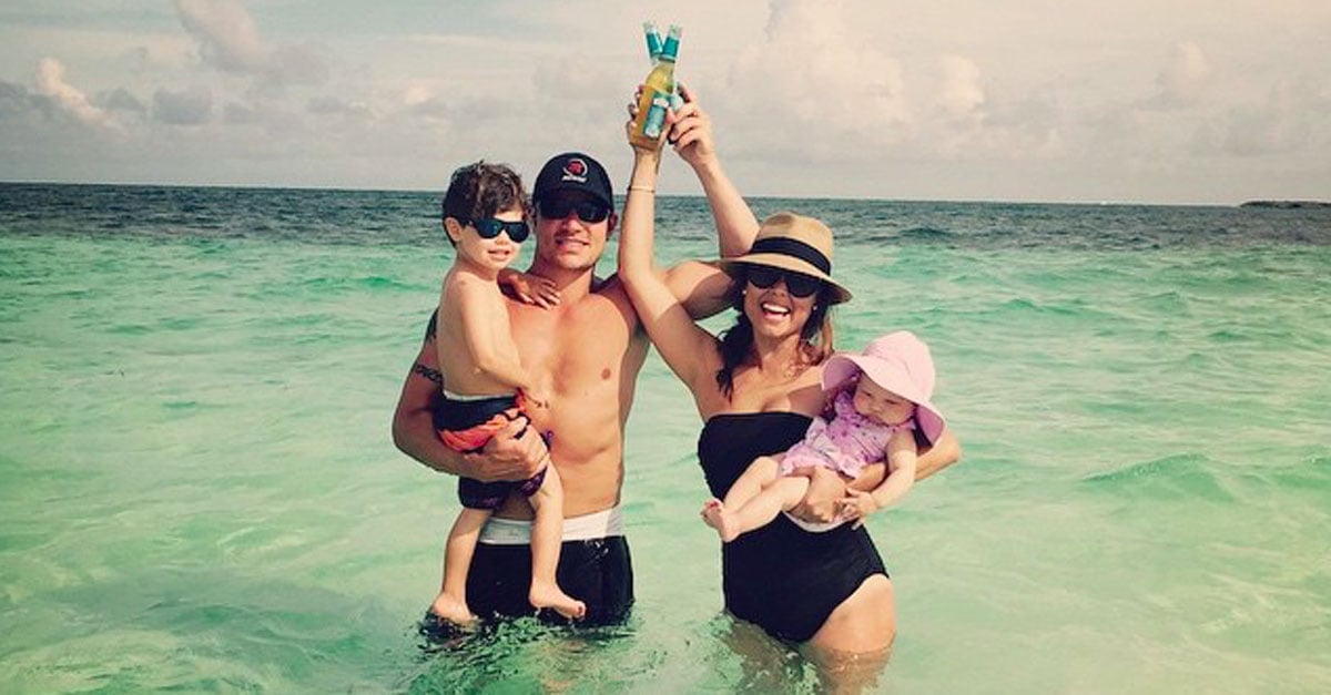 Nick Lachey Hits the Beach With Vanessa and Camden—See the Pic!