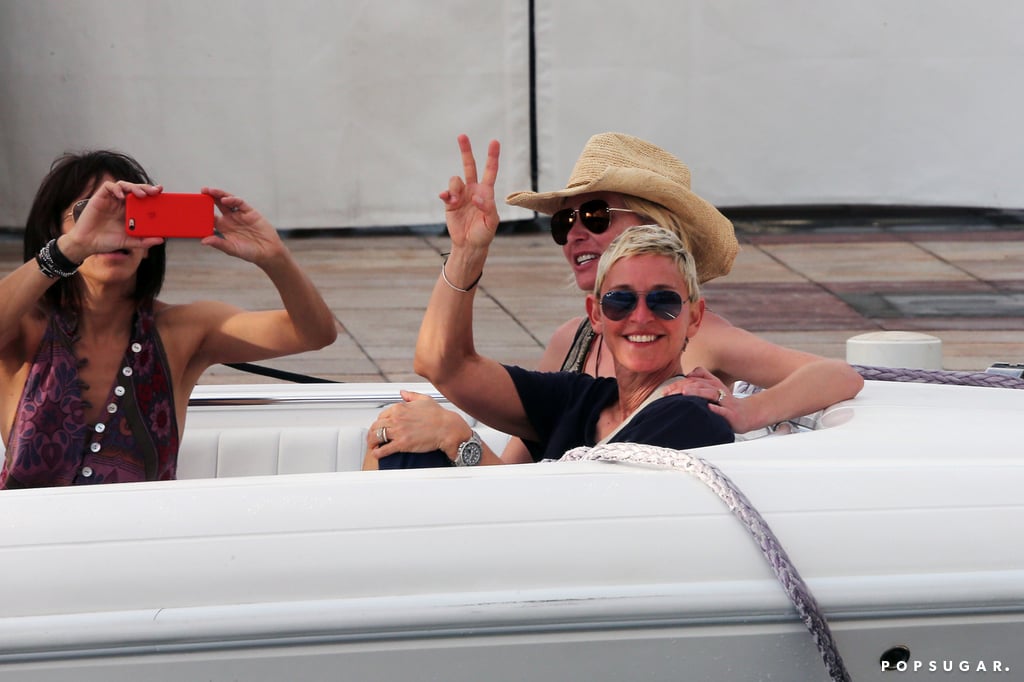 Ellen DeGeneres and Portia de Rossi in St. Barts 2015