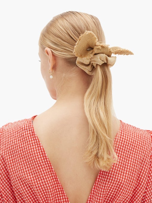 House of Lafayette Bambou Bow Linen Scrunchie