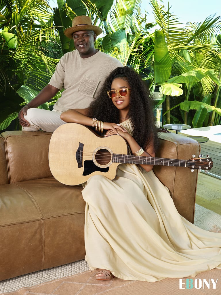 H.E.R. and Dad Kenny Wilson in Ebony Magazine Pictures