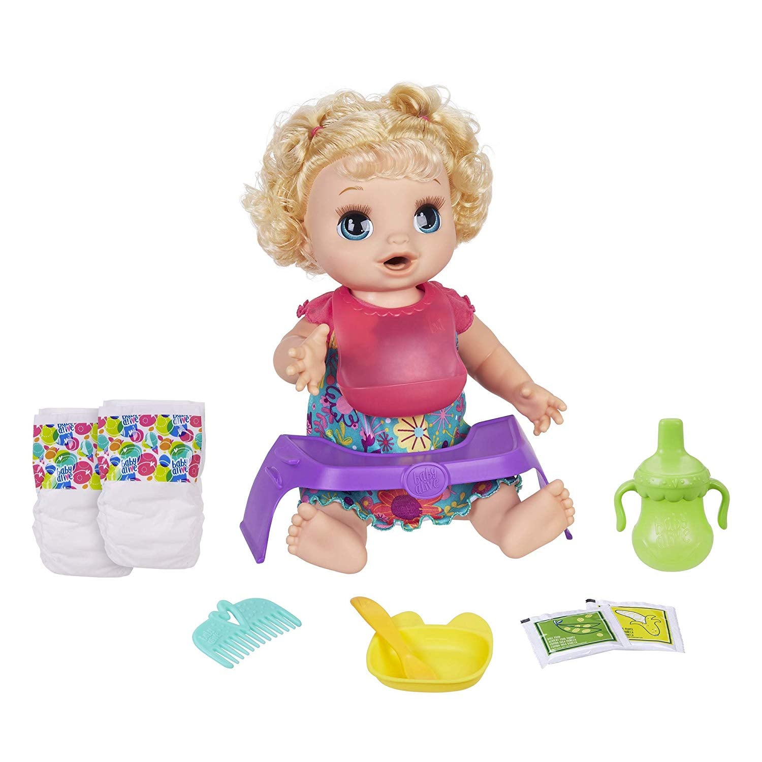 Baby Alive Happy Hungry Baby Blond Curly Hair Doll We Just Got a