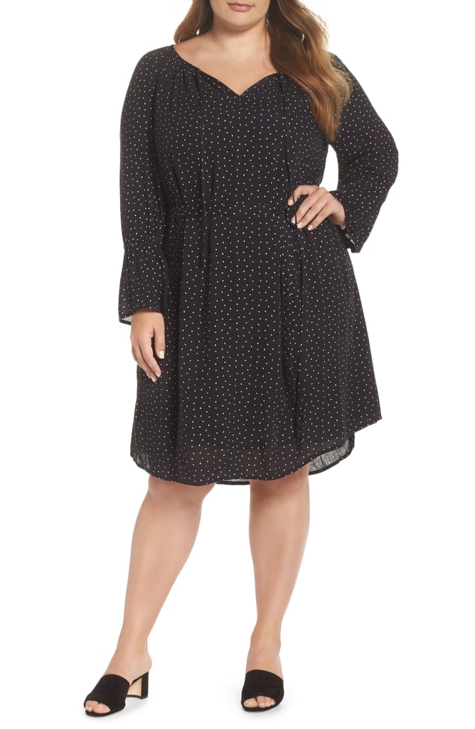 Lucky Brand Printed Bell-Sleeve Dress