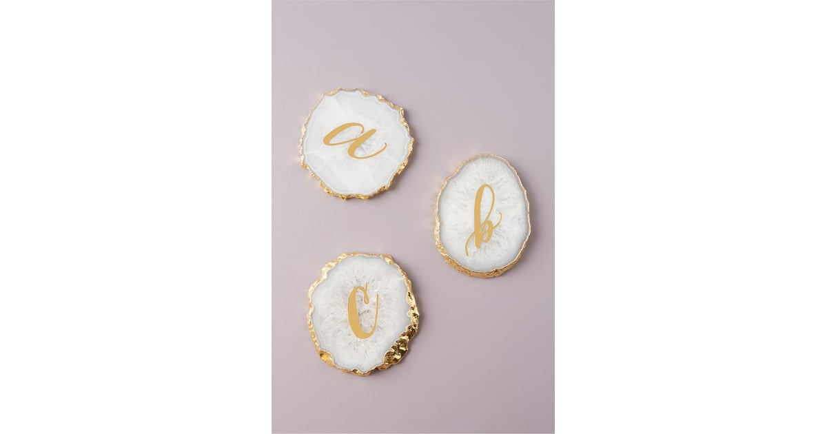 Anthropologie Monogram Agate Coaster Best Luxury Home Gifts Under
