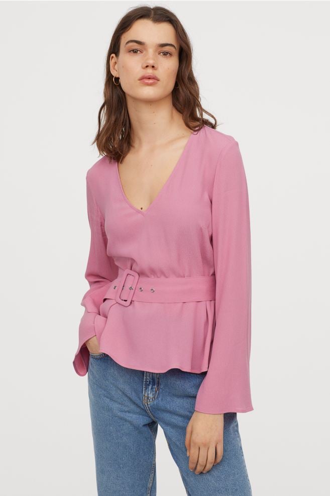 H&M Belted Blouse