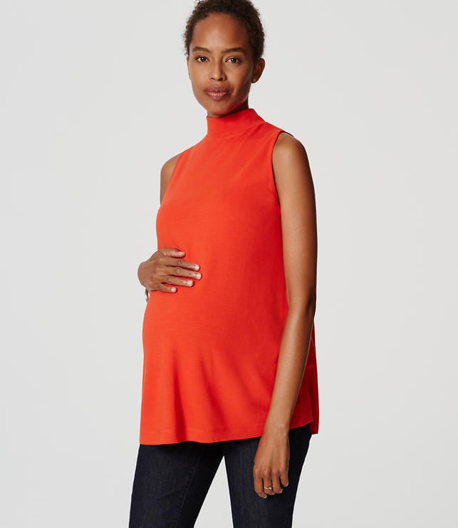 LOFT Maternity Sleeveless Mockneck Top