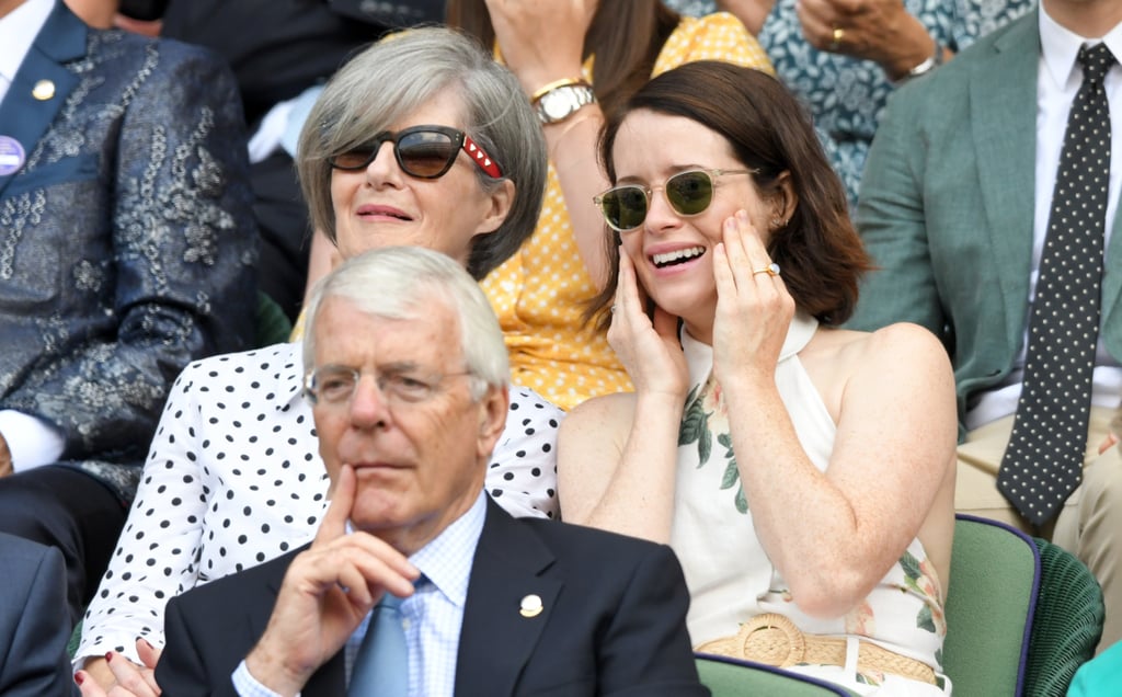 David Beckham and Claire Foy With Their Moms at Wimbledon