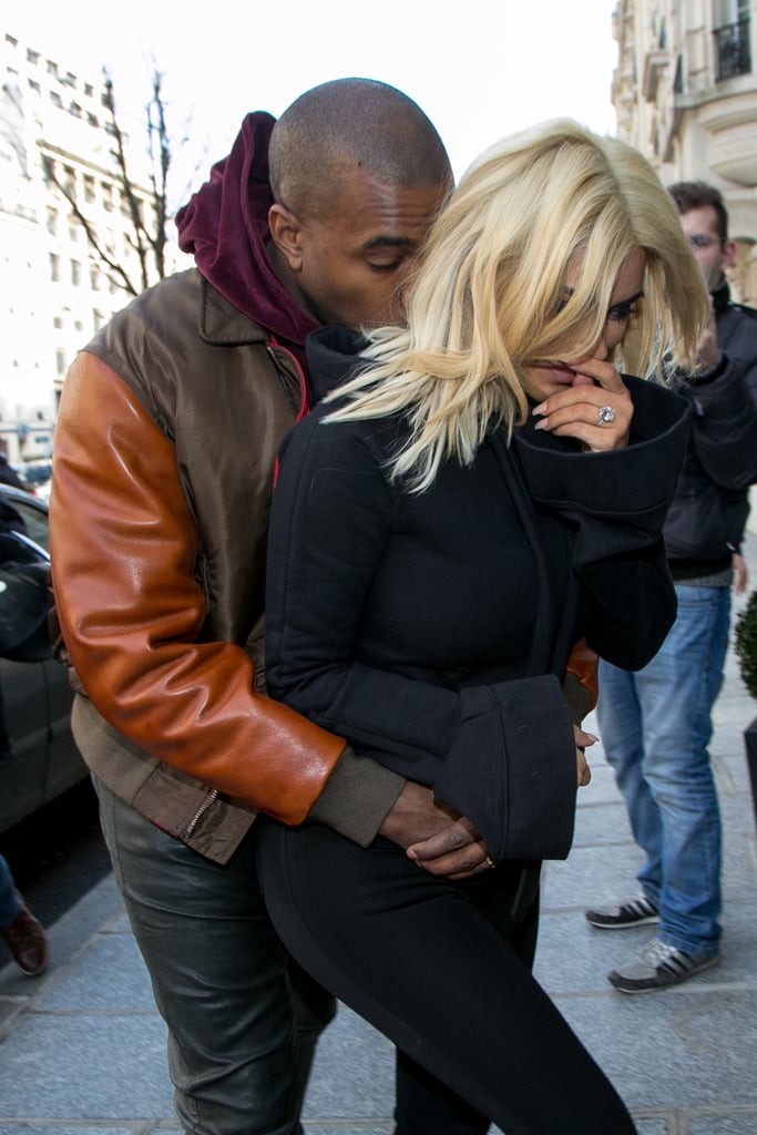 Kanye West and Kim Kardashian in Paris