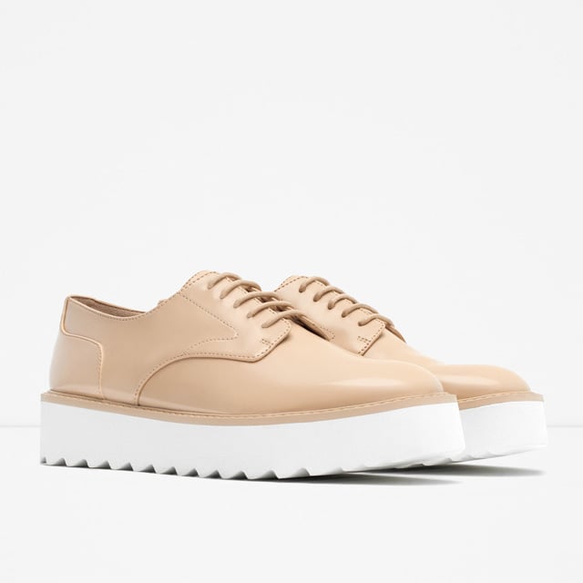 flat platform shoes zara