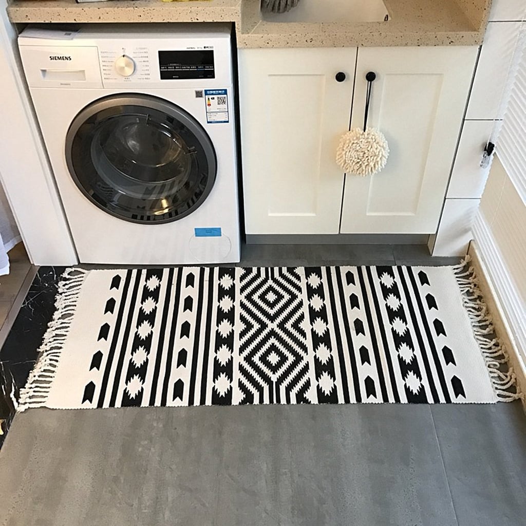 laundry room rug runners in black and or yellow