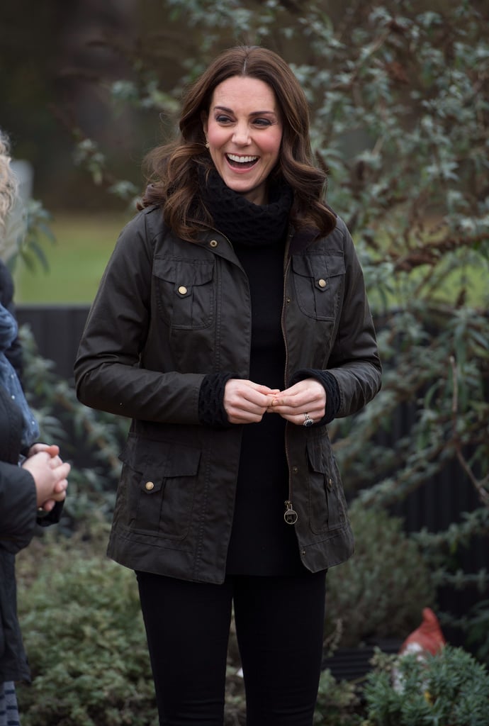 Kate Middleton Wearing Black Turtleneck Sweater | POPSUGAR Fashion