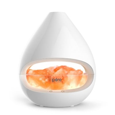 Pure Enrichment Crystal Himalayan Salt Rock Lamp and Ultrasonic Oil Diffuser