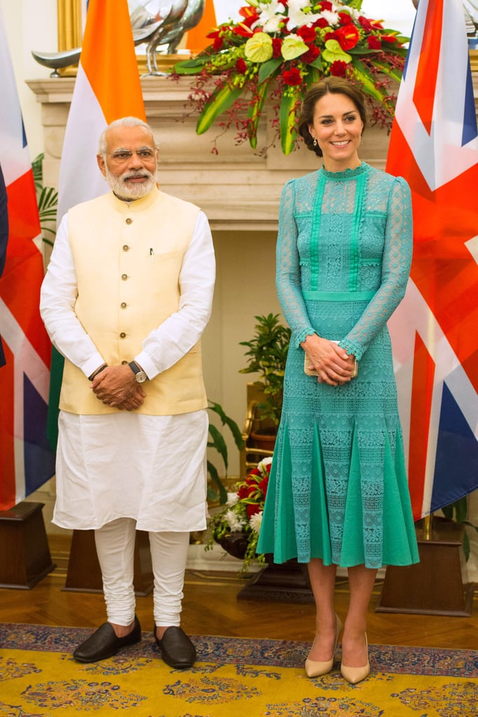 Kate Middleton in Temperley Meeting Narendra Modi