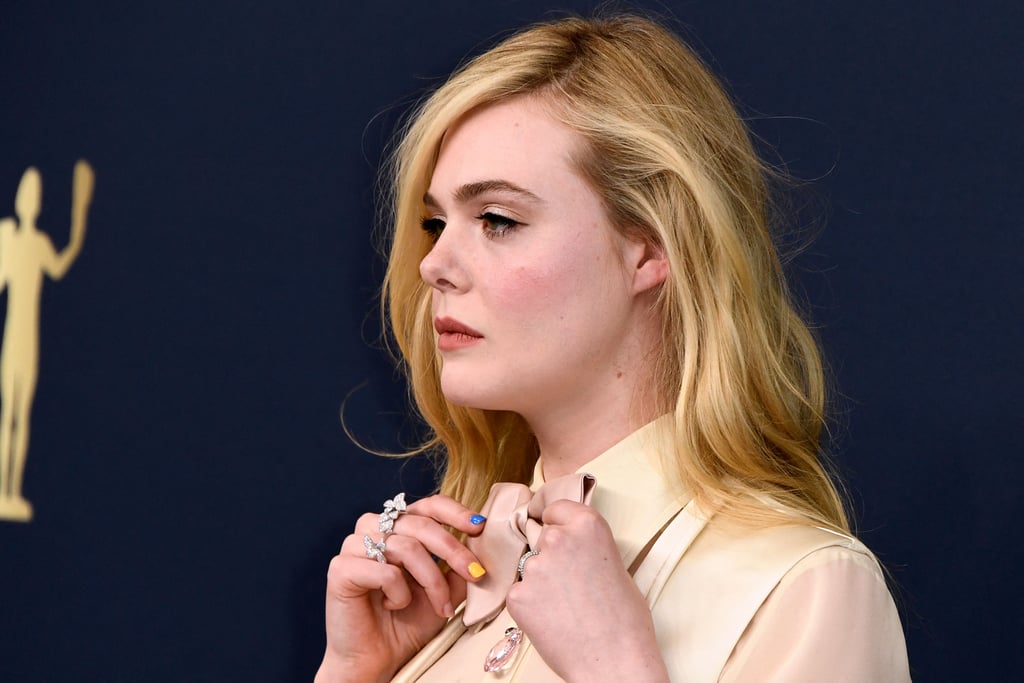 Elle Fanning Gucci Suit at the SAG Awards 2022