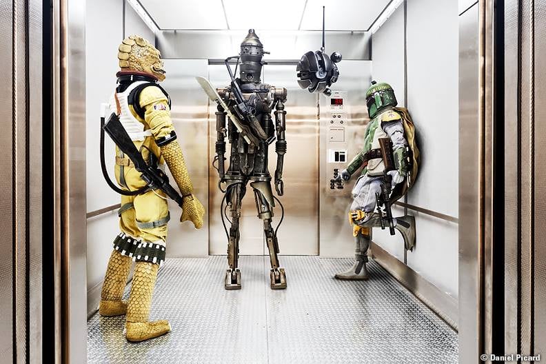 No one can escape an awkward elevator ride.