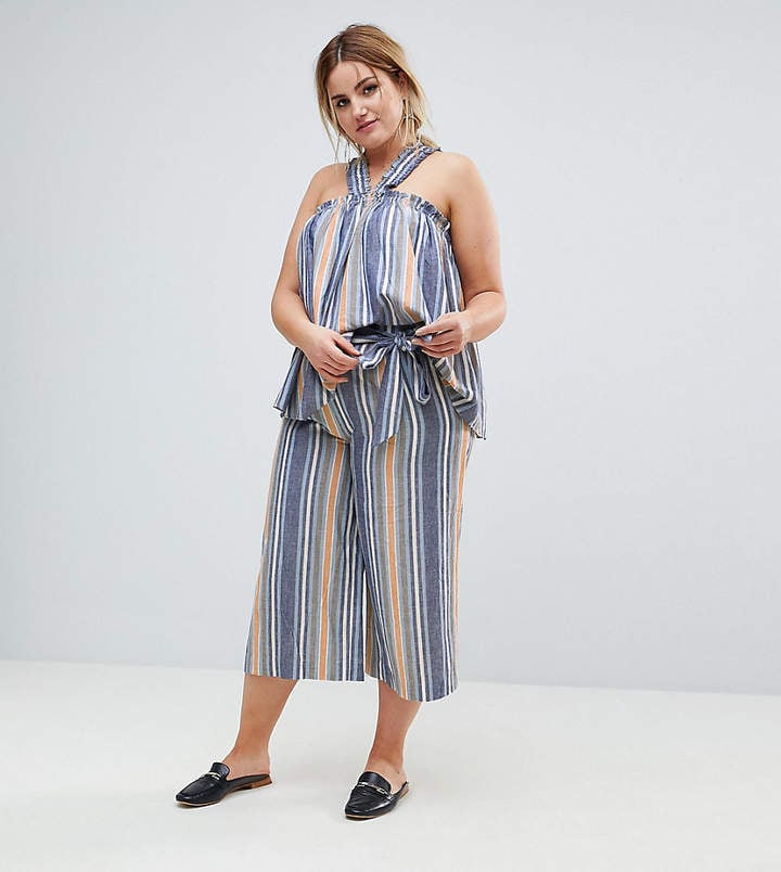 Current Air Plus Wide Leg Culotte With Tie Detail