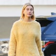 Hailey Baldwin Amped Up Her Monochromatic Look by Hiding an Urban Outfitters Tee Underneath