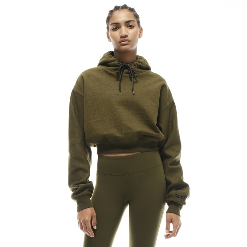 Reebok x VB Cropped Hoodie — Green