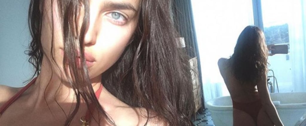 Irina Shayk Copper Swimsuit