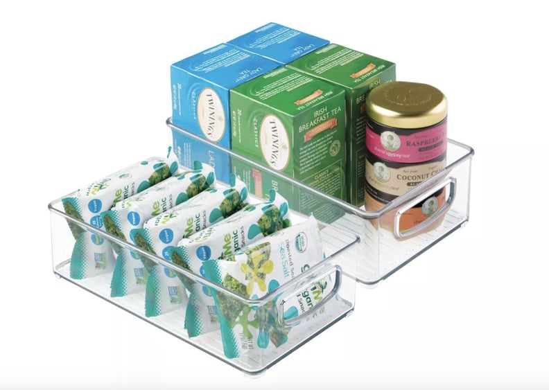 mDesign Plastic Kitchen Pantry Storage Organizer Bin