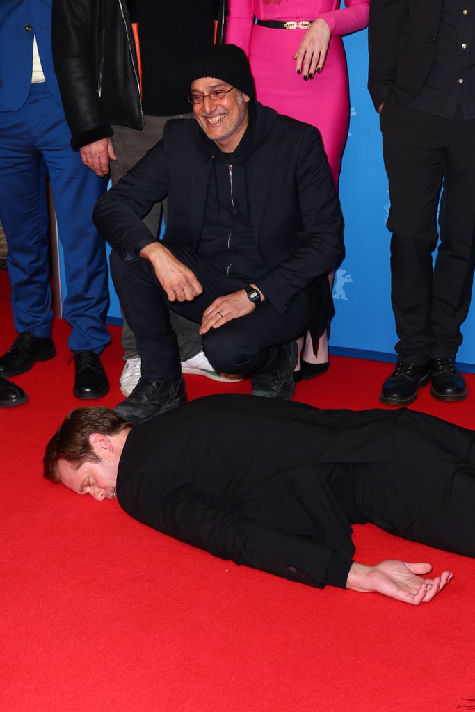 Alexander Skarsgård Lies Down on the Floor to the Red Carpet
