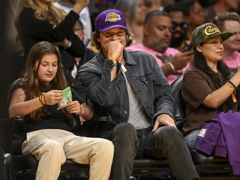 Jason Bateman and Daughter Maple at the Lakers vs. Nuggets Game