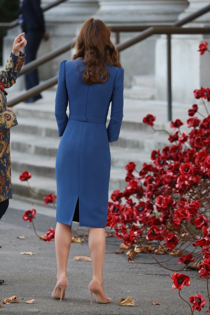 Kate Middleton Blue Jenny Packham Dress October 2018