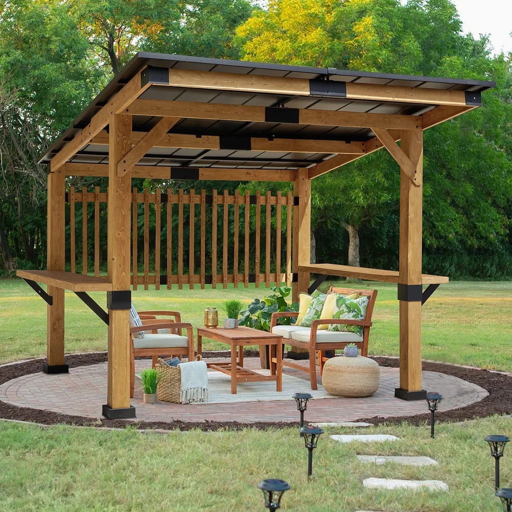 A Wood Gazebo: Erommy Solid Wood Patio Gazebo