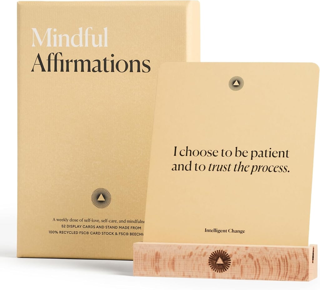 Intelligent Change Mindful Affirmations ($30, originally $35)
Speak more love into your life with these thoughtful affirmation cards. The pack comes with 52 cards and a display stand, with each card featuring a unique saying that's designed to channel good energy and help you manifest positivity.