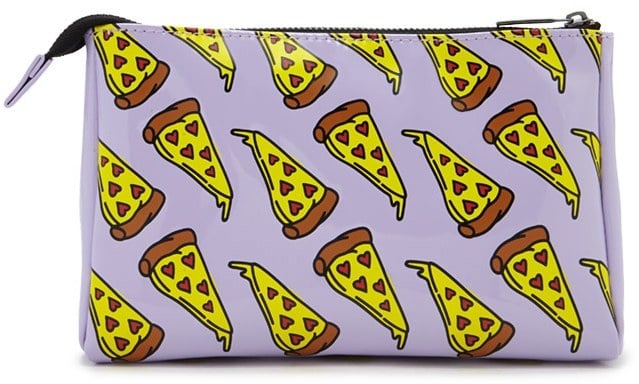 Pizza Print Makeup Bag