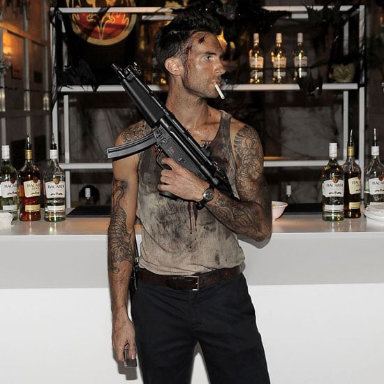 Adam Levine gave Rambo a run for his money at Maroon 5's Halloween party in 2010.