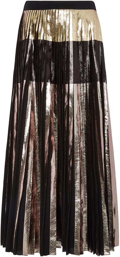 Proenza Schouler Foil Printed Cloqué Pleated Skirt ($1,990)