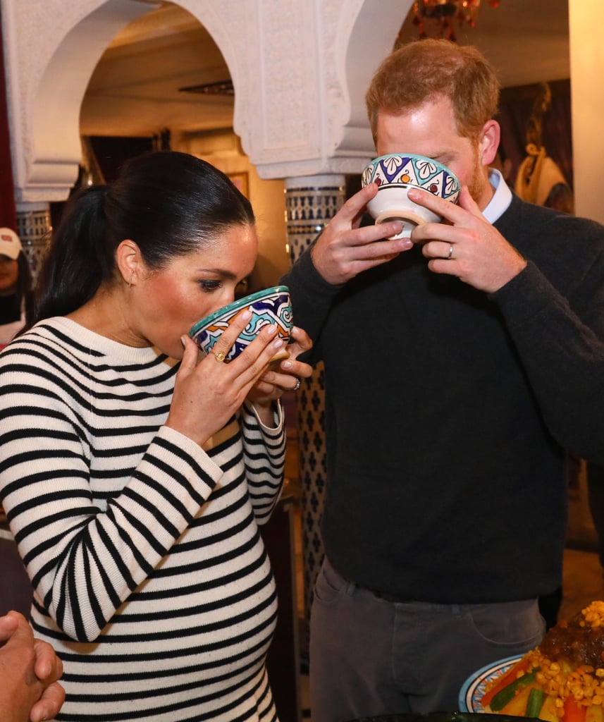 Meghan and Harry With Horses on Morocco Tour February 2019