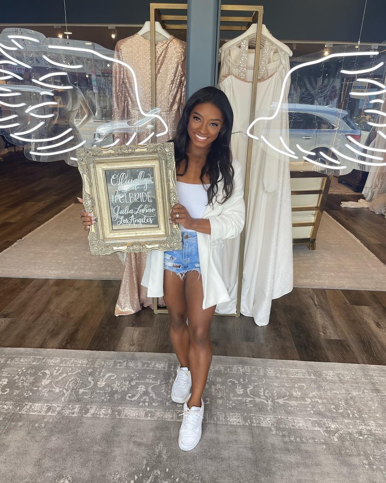 Simone Biles at Her Wedding Dress Fitting With Galia Lahav