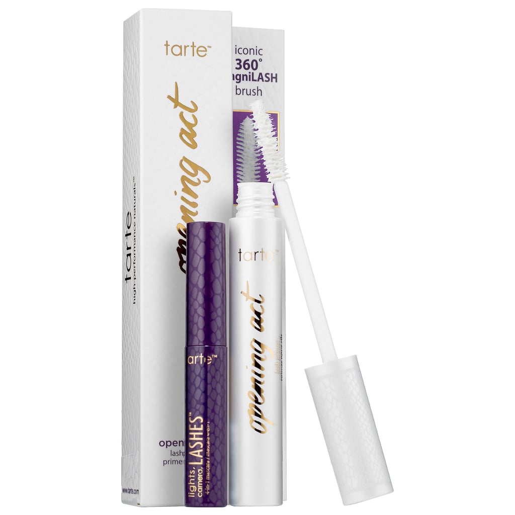 Not only can primers help condition lashes when not wearing makeup, but they also limit mascara fallout, especially in warm weather. Since I want my eyes to really pop, I'm rounding out my beauty-bag-refreshing list with this Tarte Opening Act Lash Primer ($11) so the white tint brings out the contrasting dark black of my favorite waterproof option . . . and both stay put.